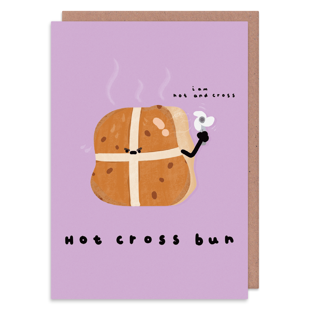 Hot Cross Bun Easter Card by Don't Quote Me On It - Whale and Bird