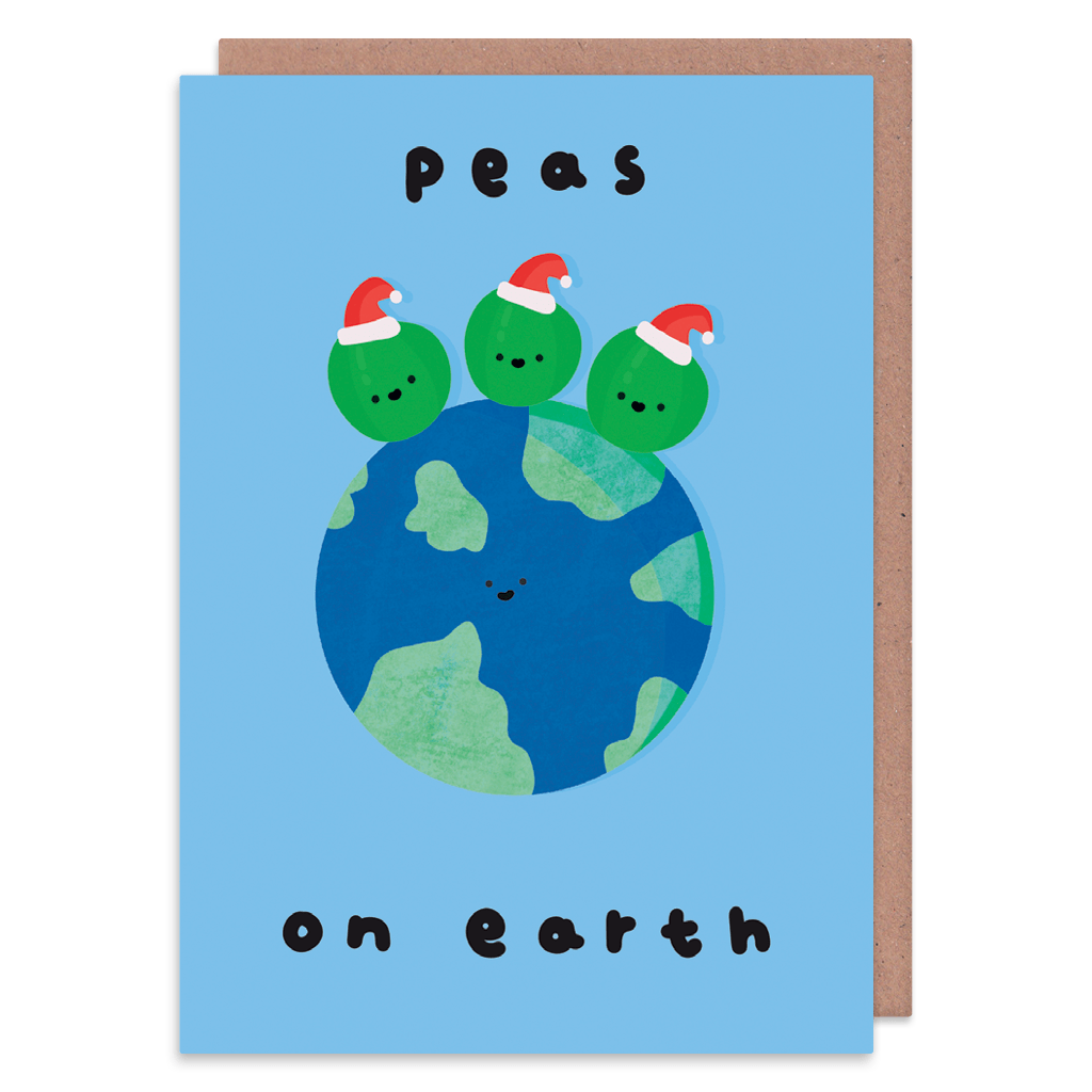Peas On Earth Christmas Card by Don't Quote Me On It - Whale and Bird