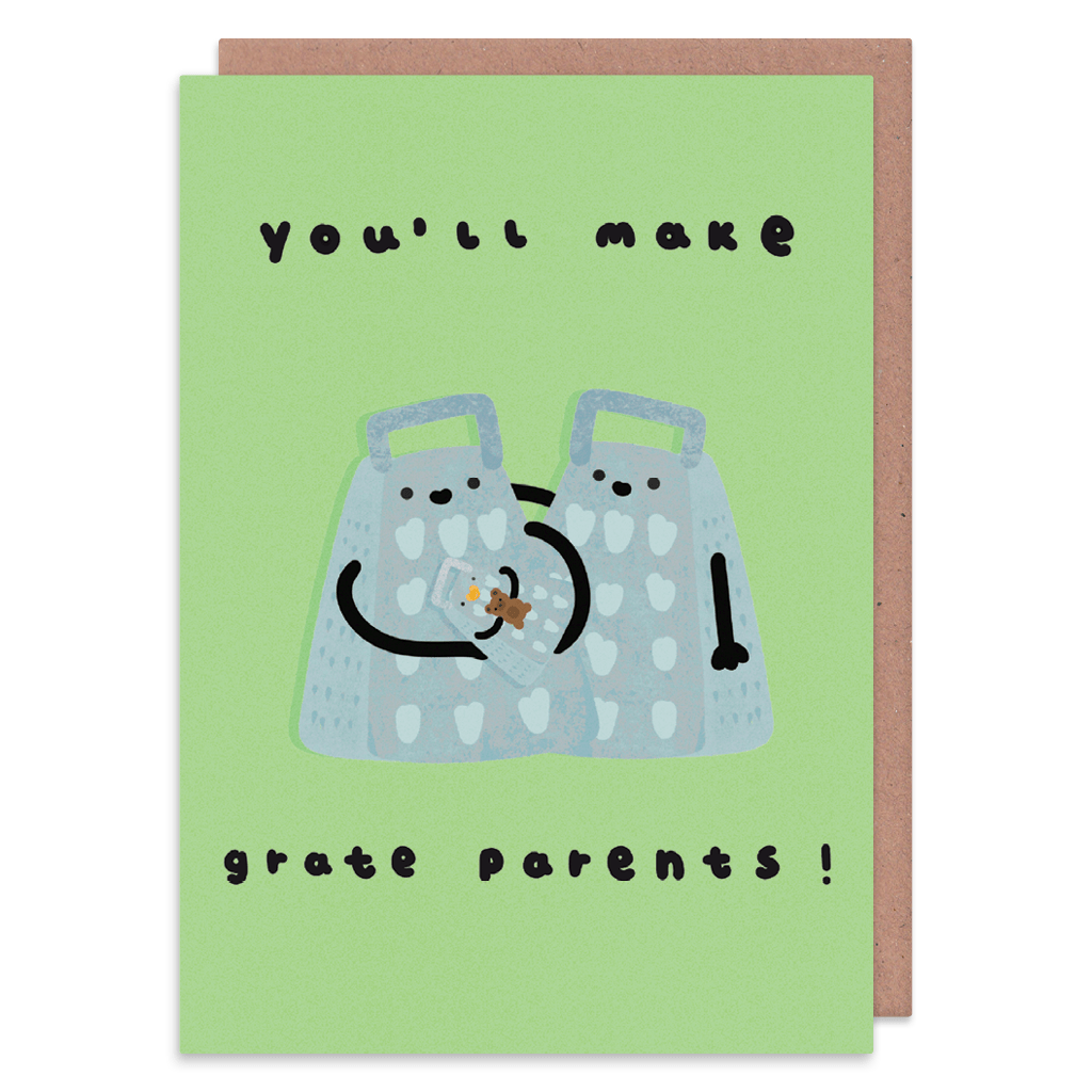 You&#39;ll Make Grate Parents New Baby Card by Don&#39;t Quote Me On It - Whale and Bird