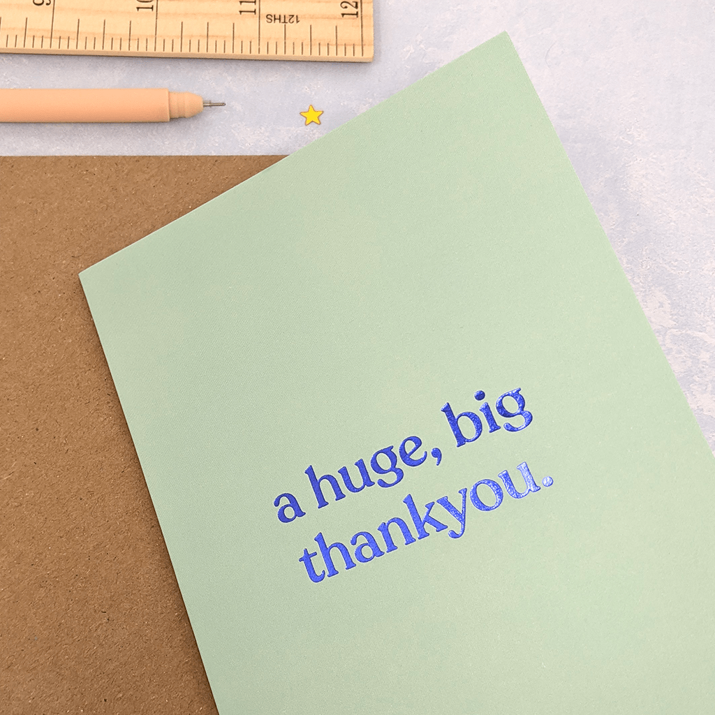 A Huge Big Thankyou Thank You Card by Amy Wicks - Whale and Bird