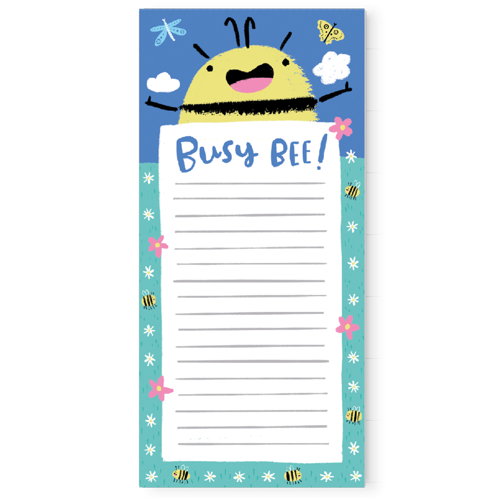 Busy Bee To Do List Pad by Lisa Greener - Whale and Bird