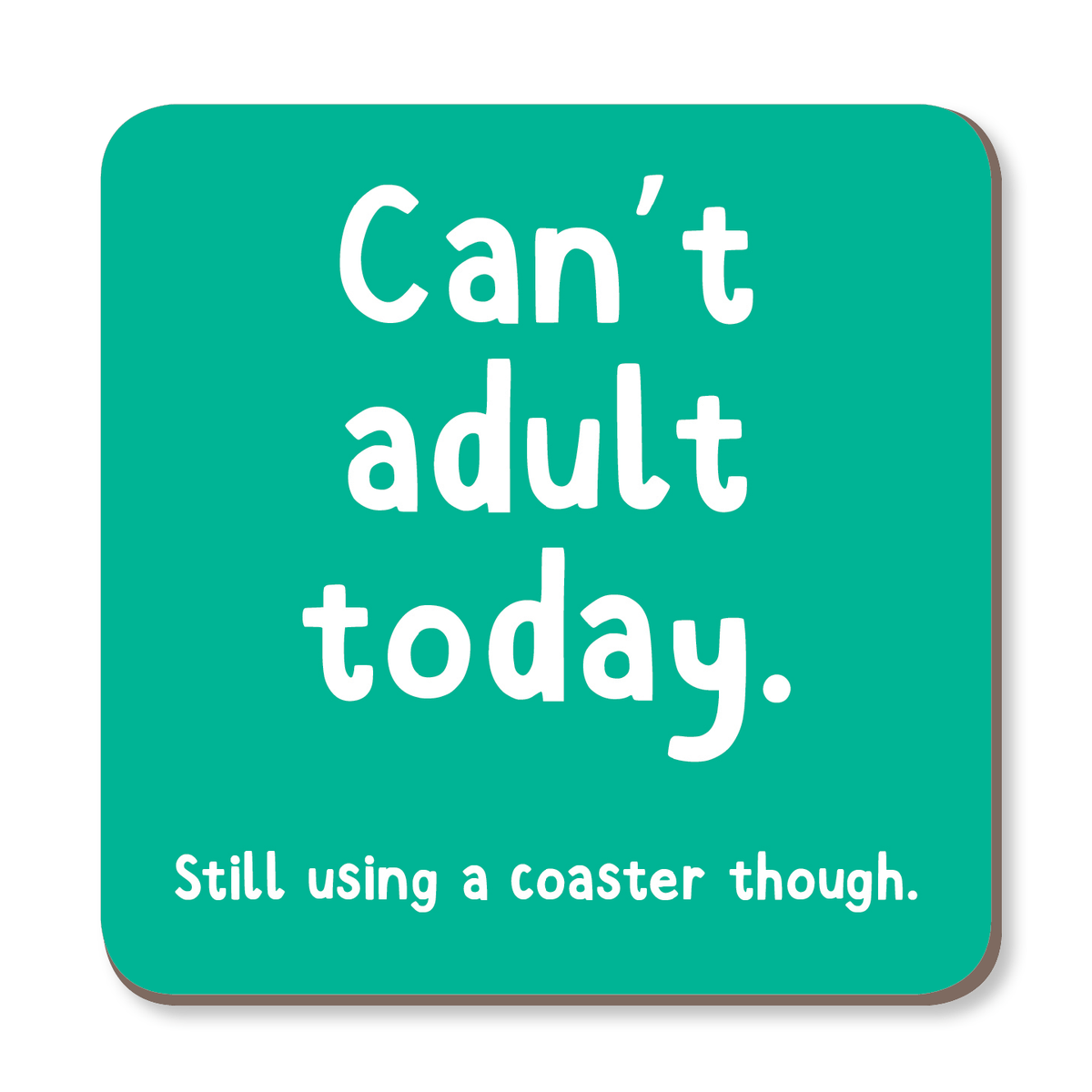 Can&#39;t Adult Today Coaster by The Spork Collection - Whale and Bird