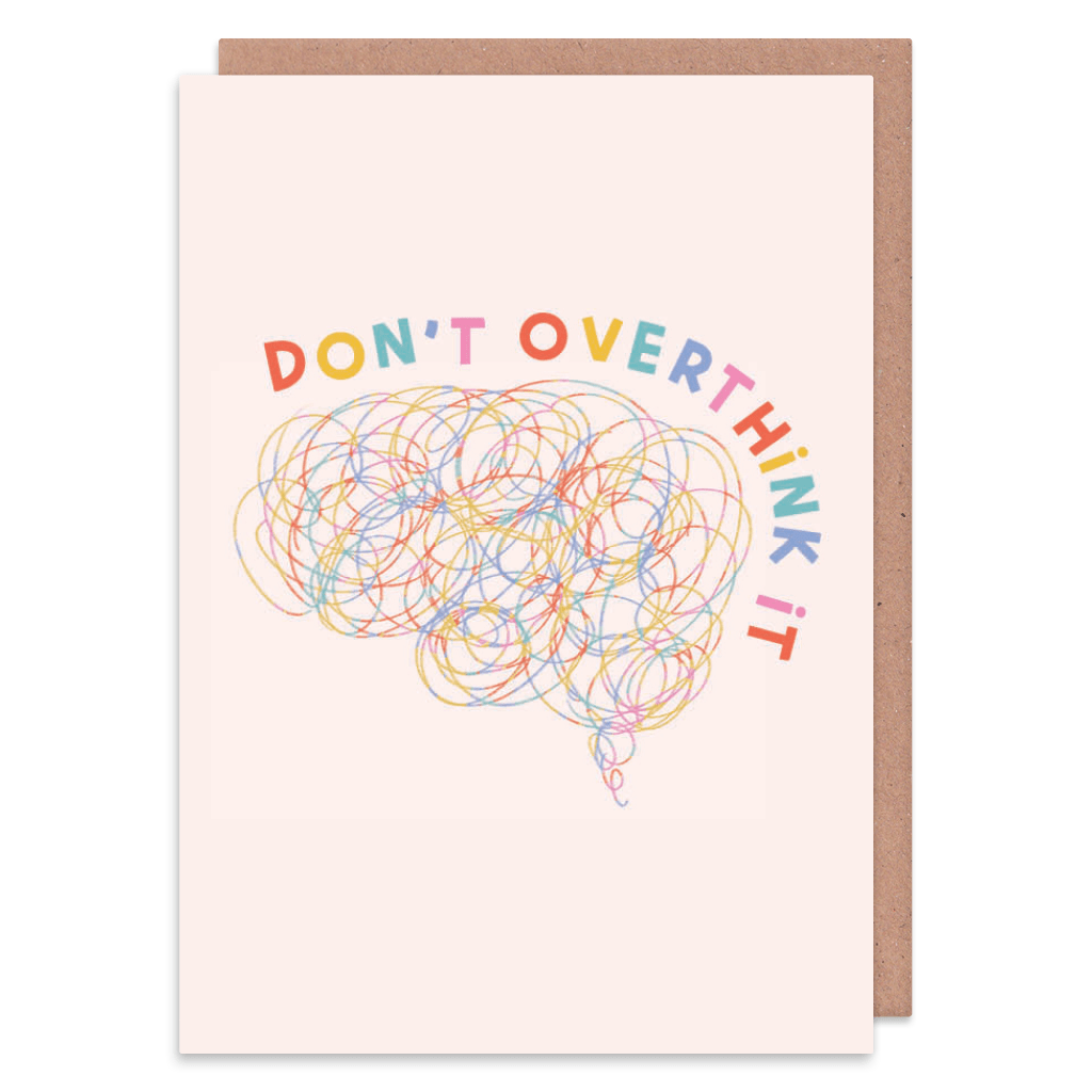 Don&#39;t Overthink It Greeting Card by Nutmeg And Arlo - Whale and Bird