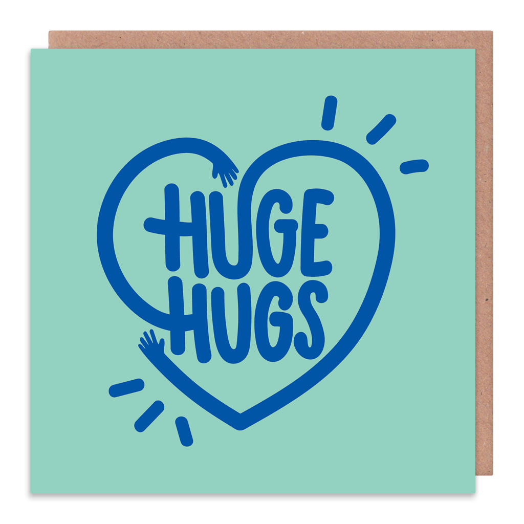 Huge Hugs Greeting Card by Squaire - Whale and Bird