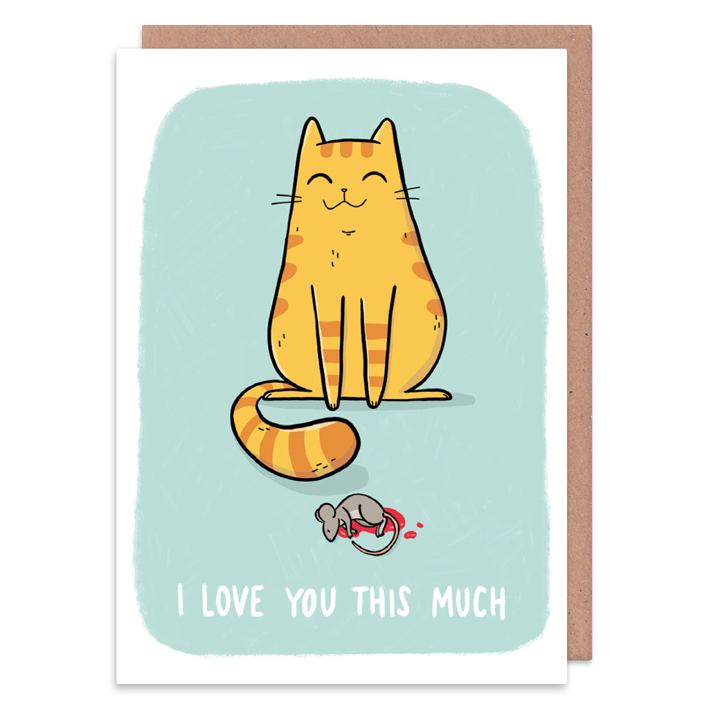 I Love You This Much Ginger Cat Greeting Card