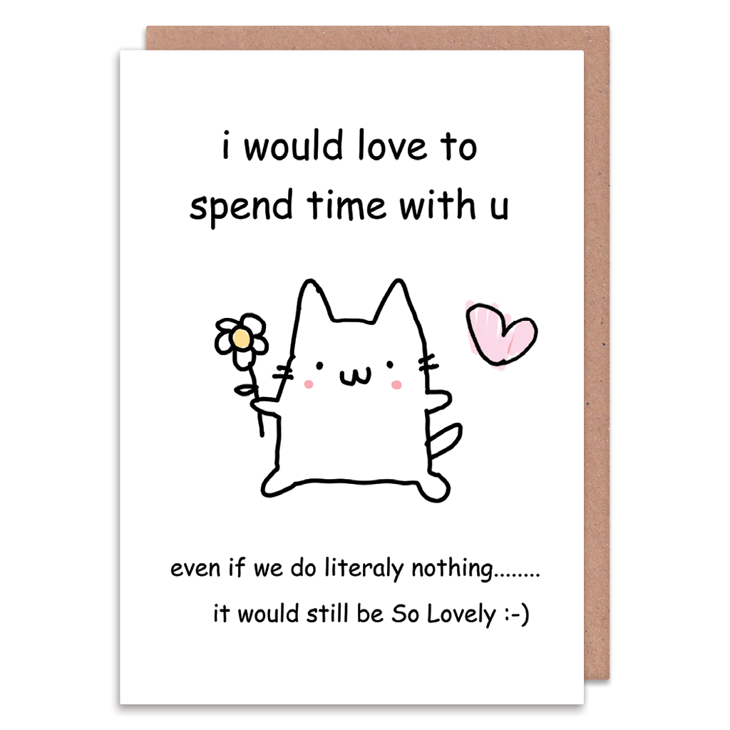 I Would Love To Spend Time With U Greeting Card by Stinky Katie - Whale and Bird