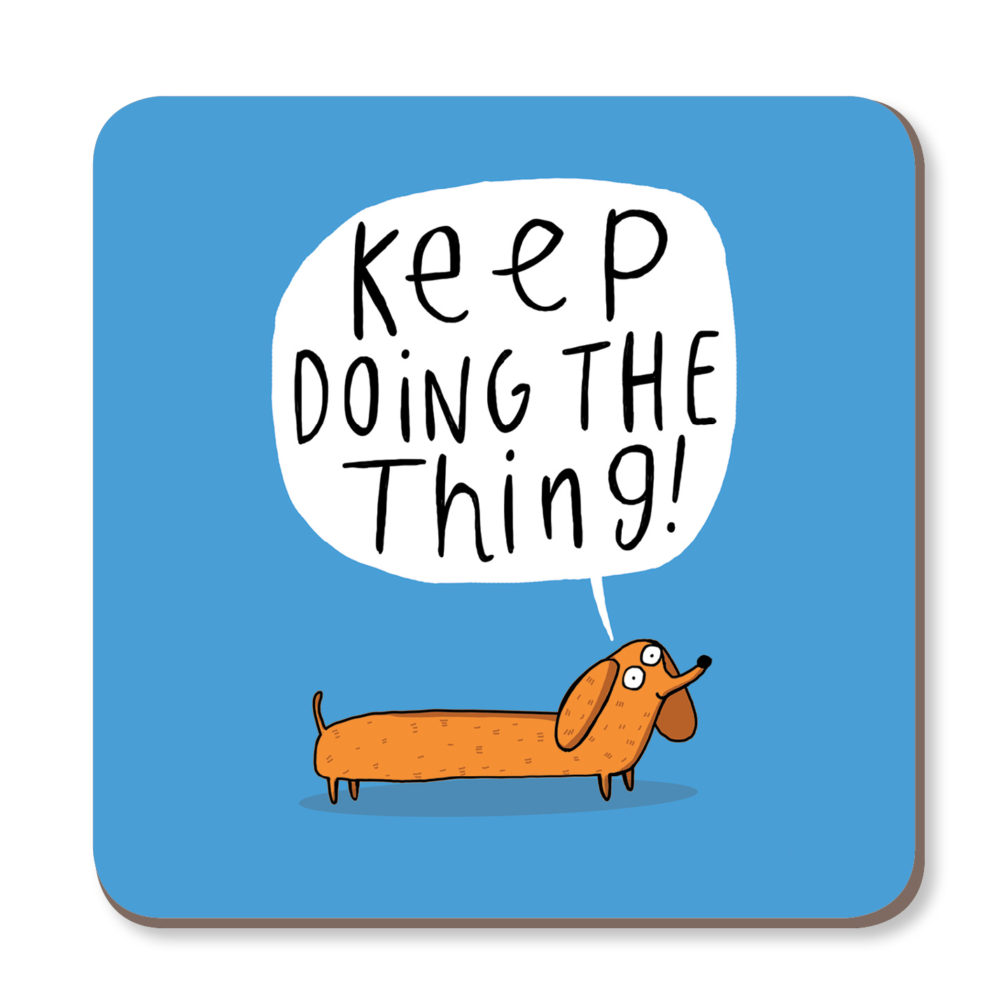 Keep Doing The Thing Coaster by Katie Abey - Whale and Bird