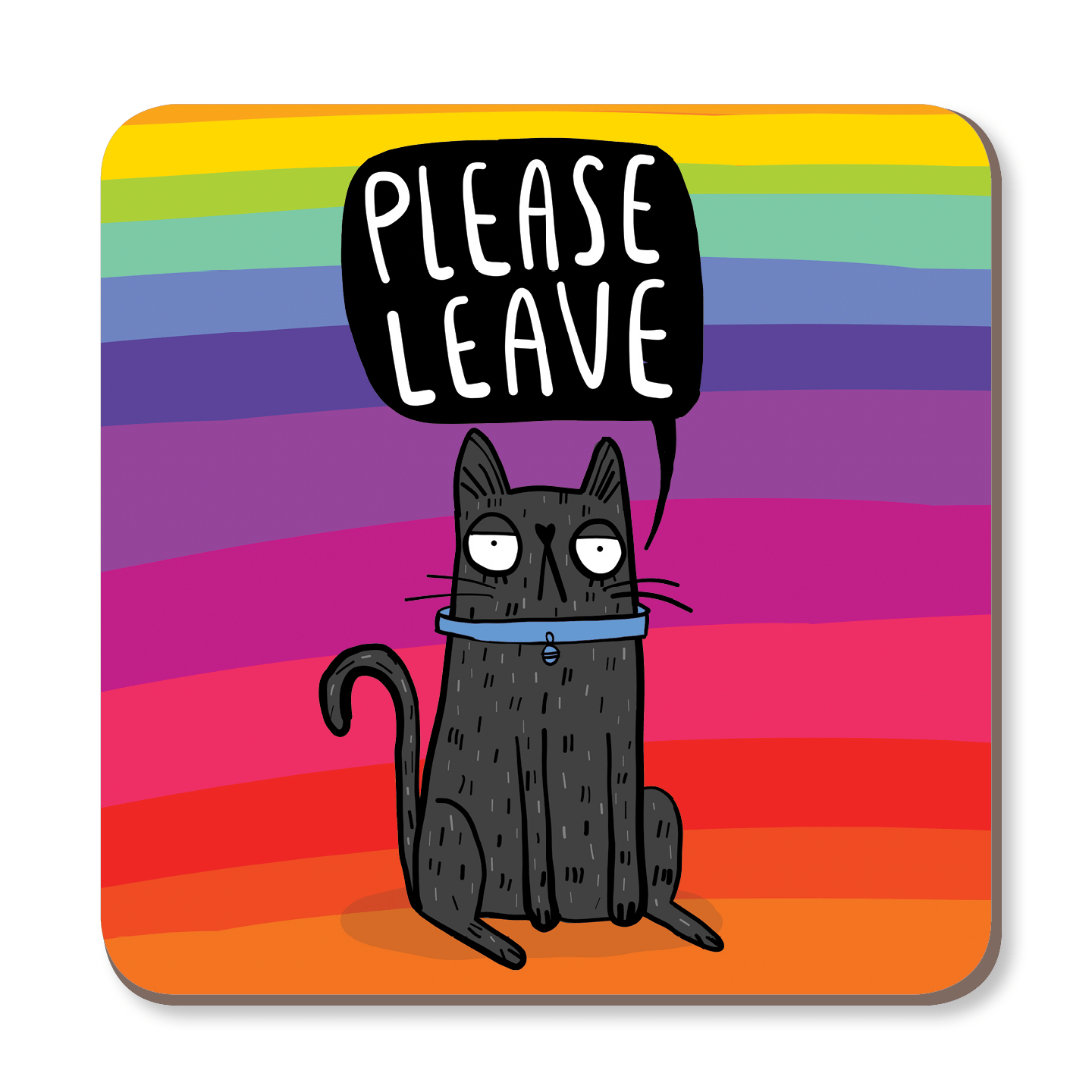 Please Leave Coaster by Katie Abey - Whale and Bird