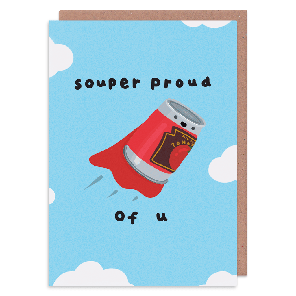 Souper Proud Of U Greeting Card by Don't Quote Me On It - Whale and Bird