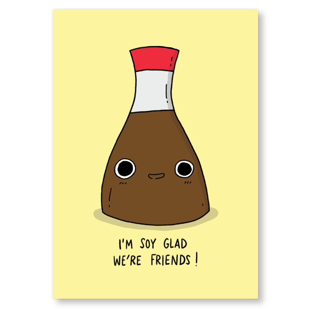 Soy Glad We're Friends Postcard by Camille Medina - Whale and Bird