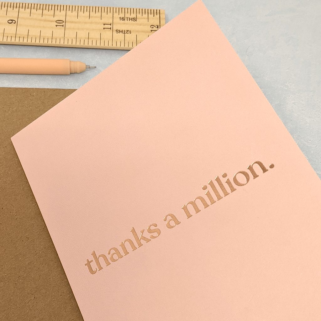 Thanks A Million Thank You Card by Amy Wicks - Whale and Bird