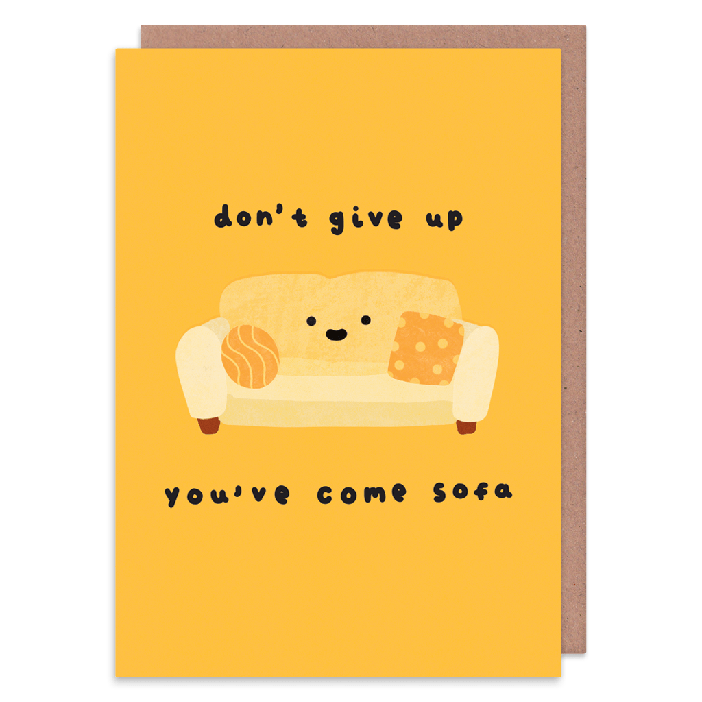 You've Come Sofa Greeting Card by Don't Quote Me On It - Whale and Bird