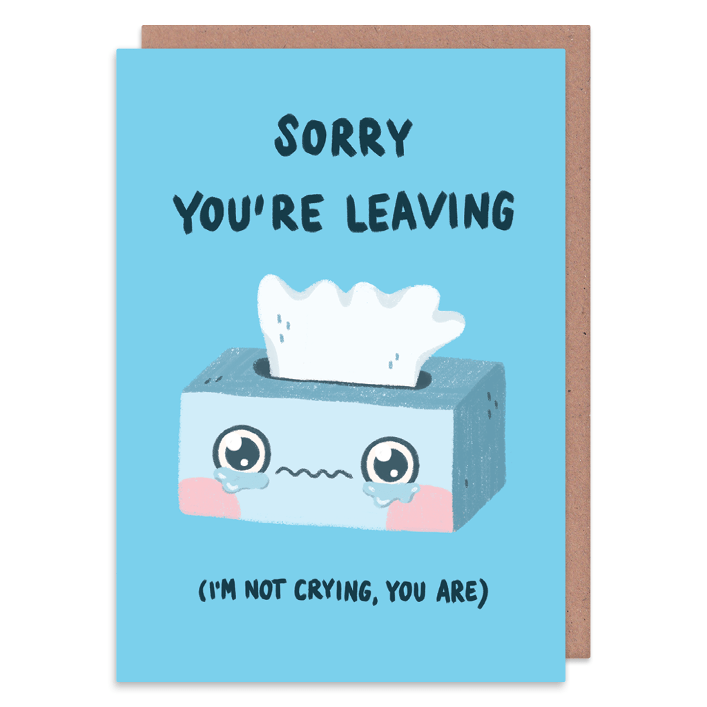 I&#39;m Not Crying, You Are Leaving Card by Camille Medina - Whale and Bird