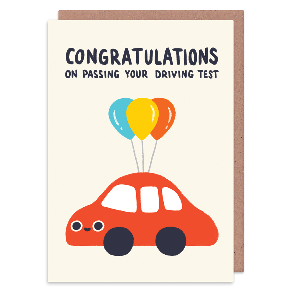 Passing Your Driving Test Congratulations Card by Camille Medina - Whale and Bird