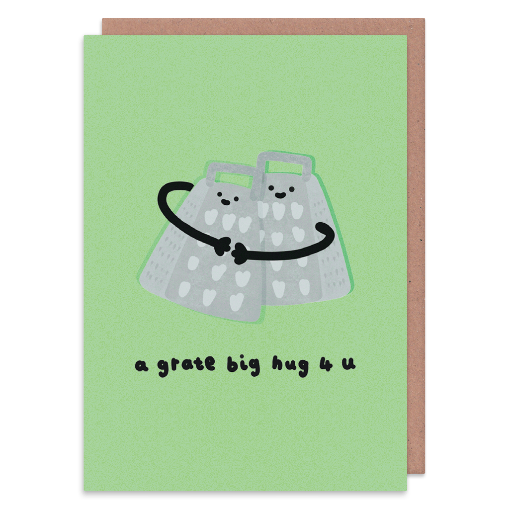 A Grate Big Hug 4 U Greeting Card by Don't Quote Me On It - Whale and Bird