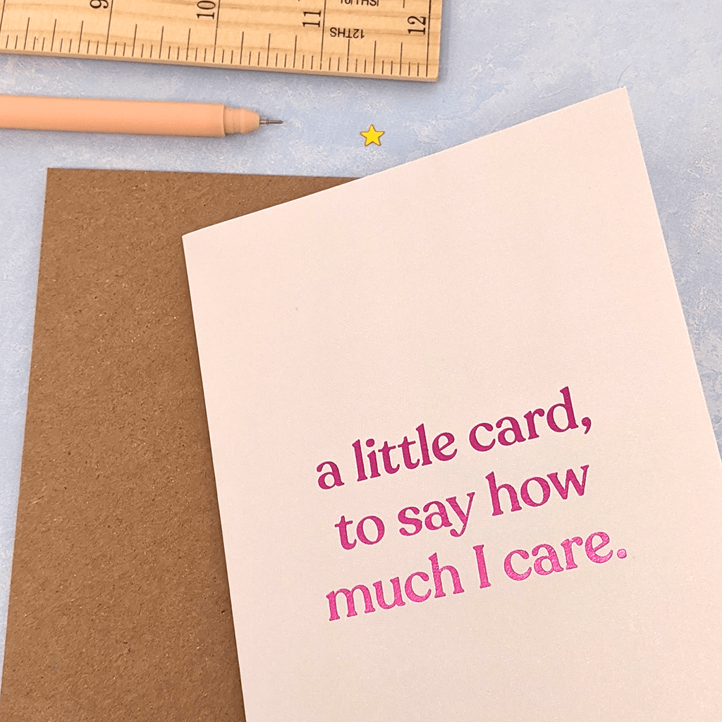 A Little Card To Say How Much I Care Greeting Card by Amy Wicks - Whale and Bird