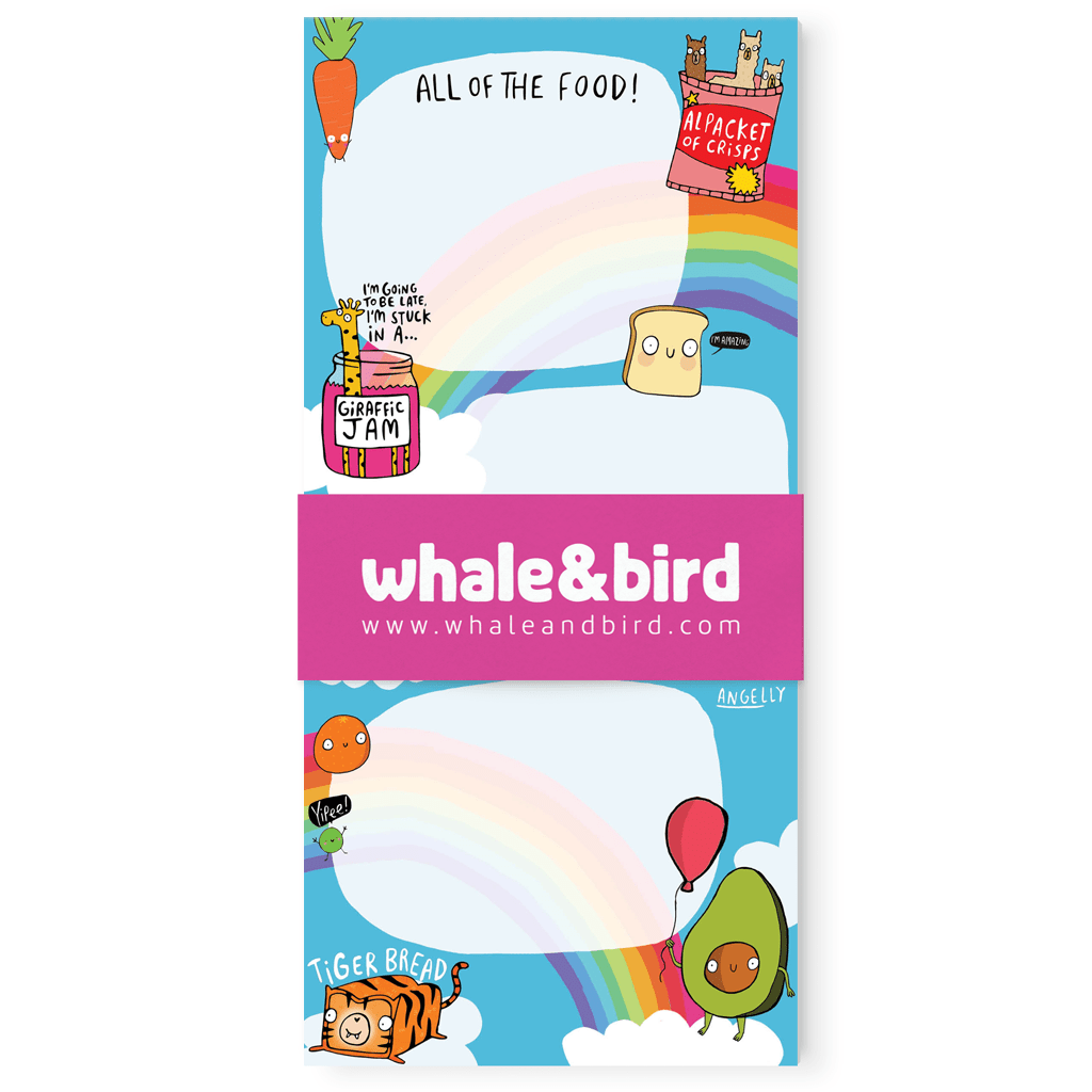 All Of The Food To Do List Pad by Katie Abey - Whale and Bird