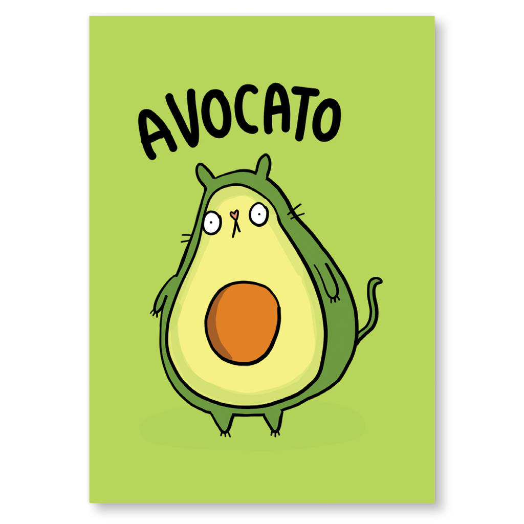 Avocato Postcard by Katie Abey - Whale and Bird