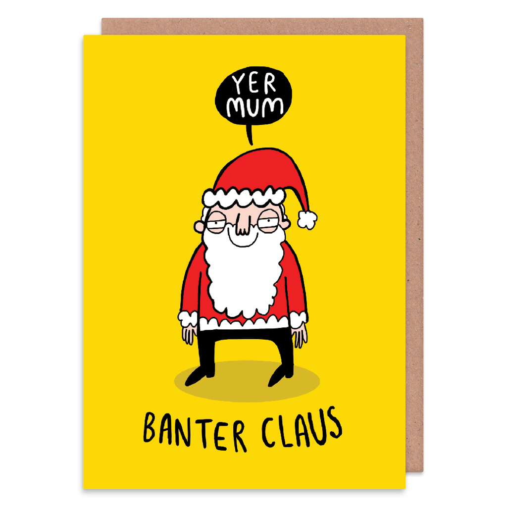 Banter Claus Christmas Card by Katie Abey - Whale and Bird