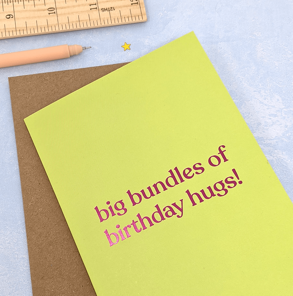 Big Bundles Of Birthday Hugs Birthday Card by Amy Wicks - Whale and Bird