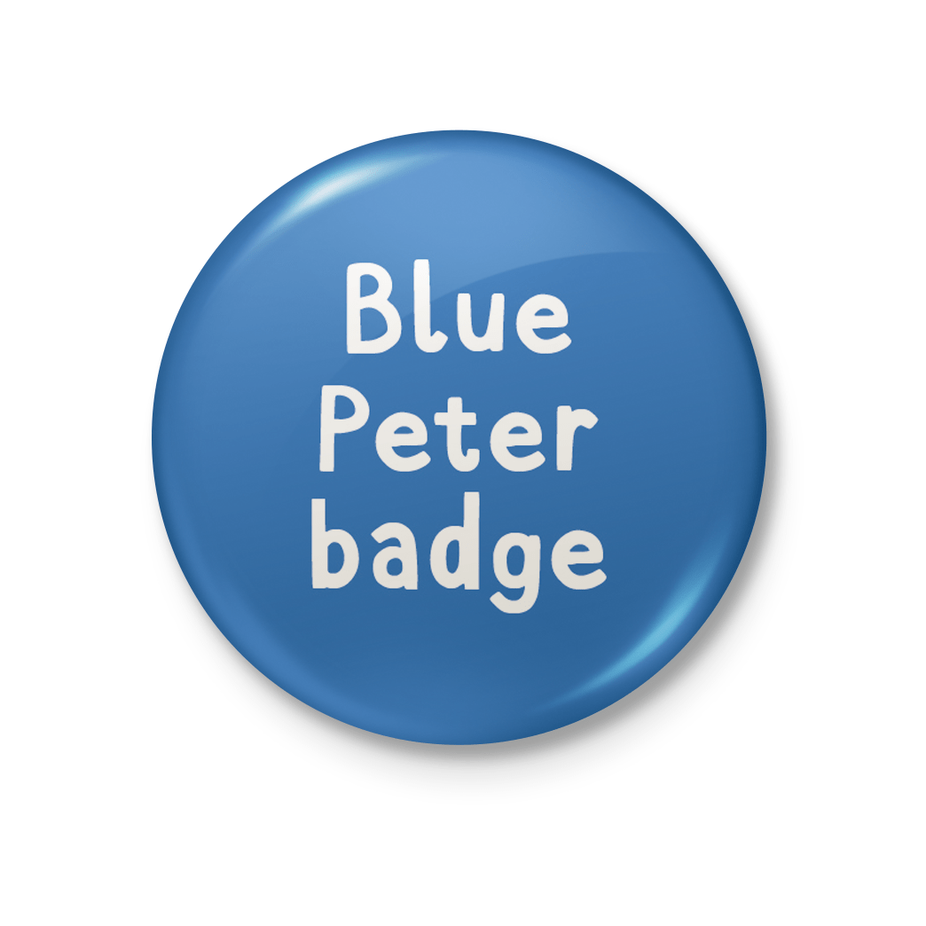 Blue Peter Badge Pin Badge by The Spork Collection - Whale and Bird