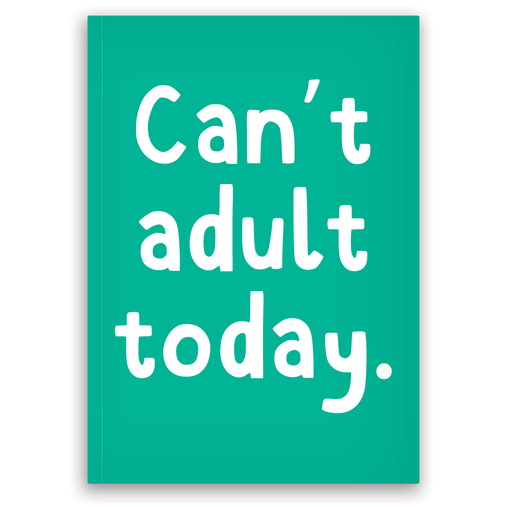 Can&#39;t Adult Today A6 Notebook by The Spork Collection - Whale and Bird