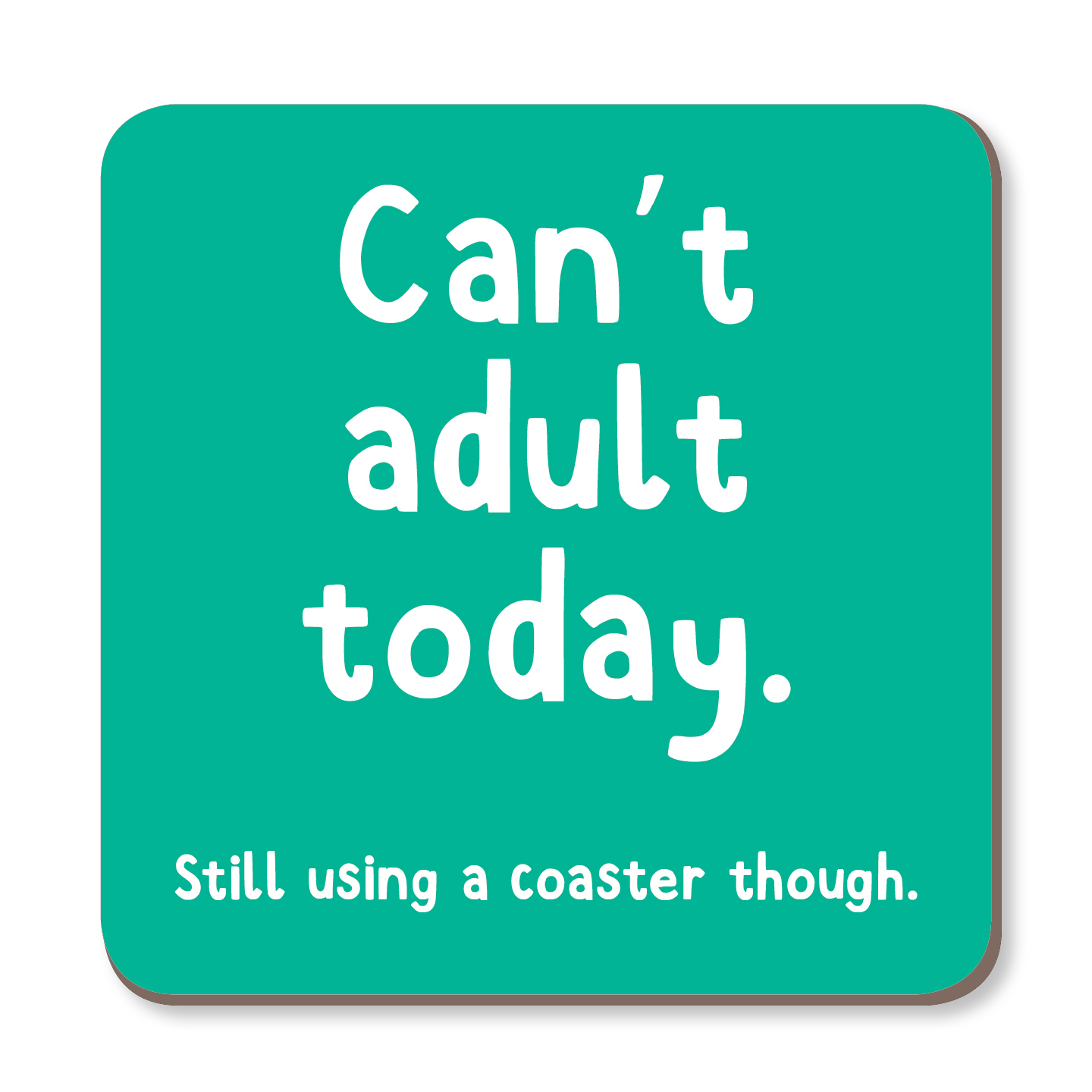 Can't Adult Today Coaster by The Spork Collection - Whale and Bird