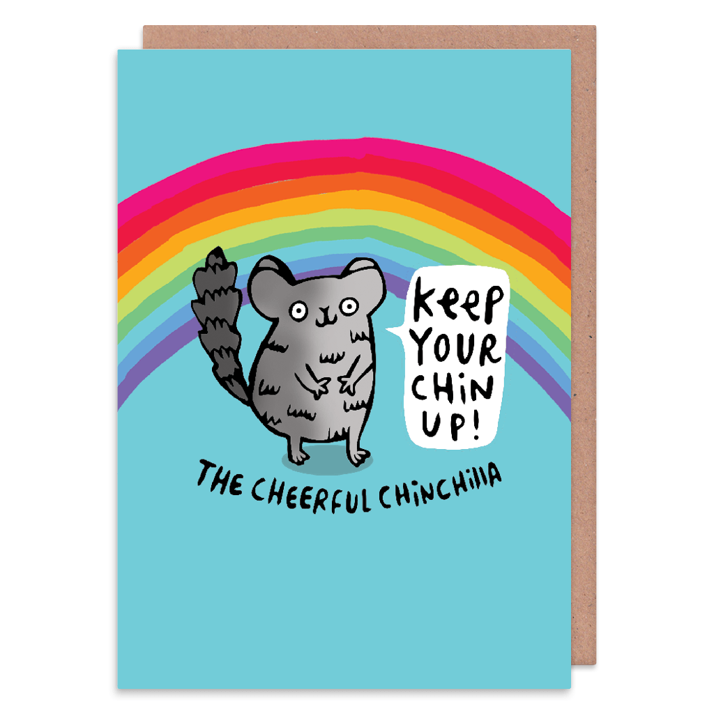 The Cheerful Chinchilla Greeting Card by Katie Abey - Whale and Bird