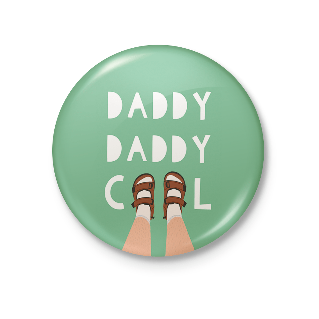 Daddy Cool Badge by Zoe Spry - Whale and Bird