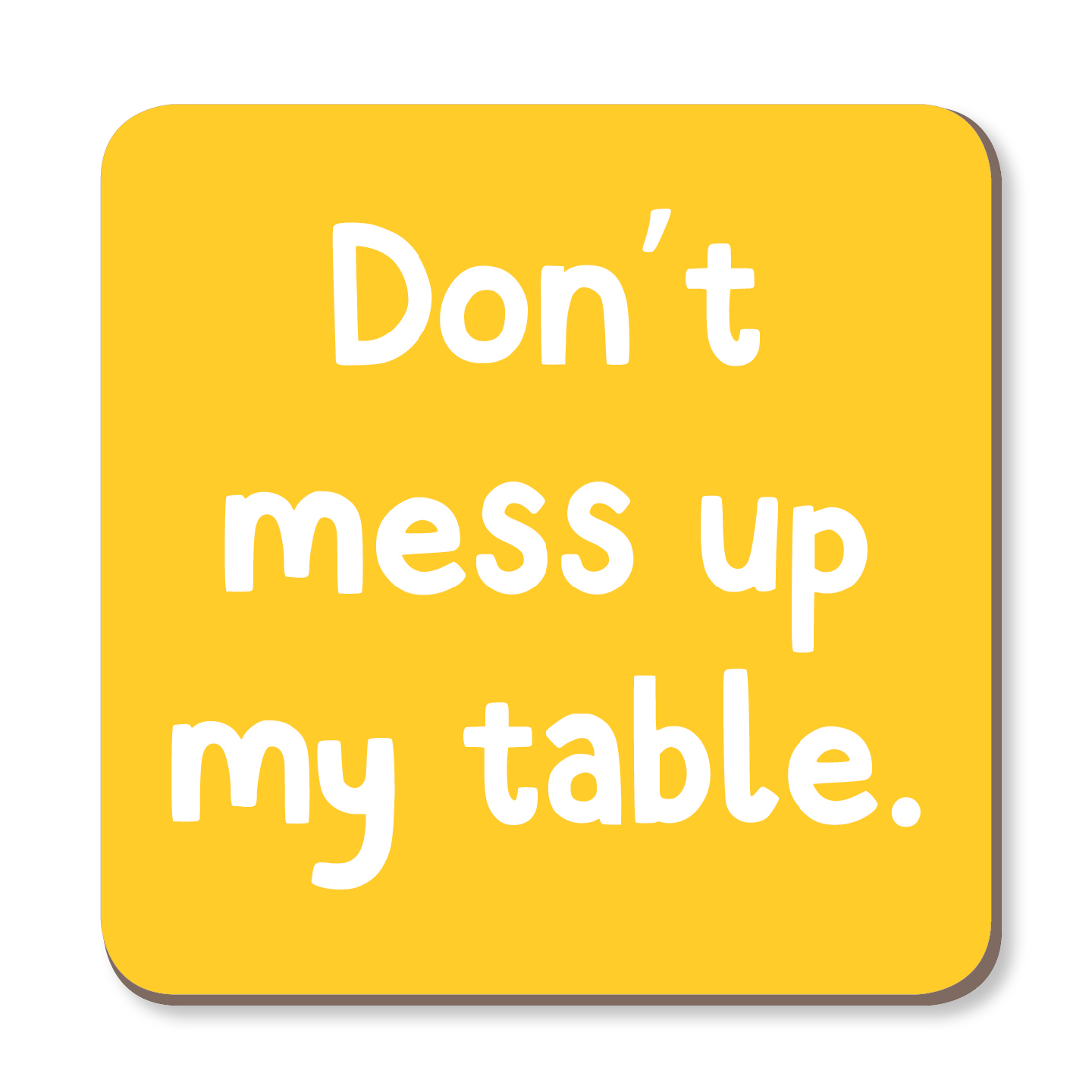 Don't Mess Up My Table Coaster by The Spork Collection - Whale and Bird
