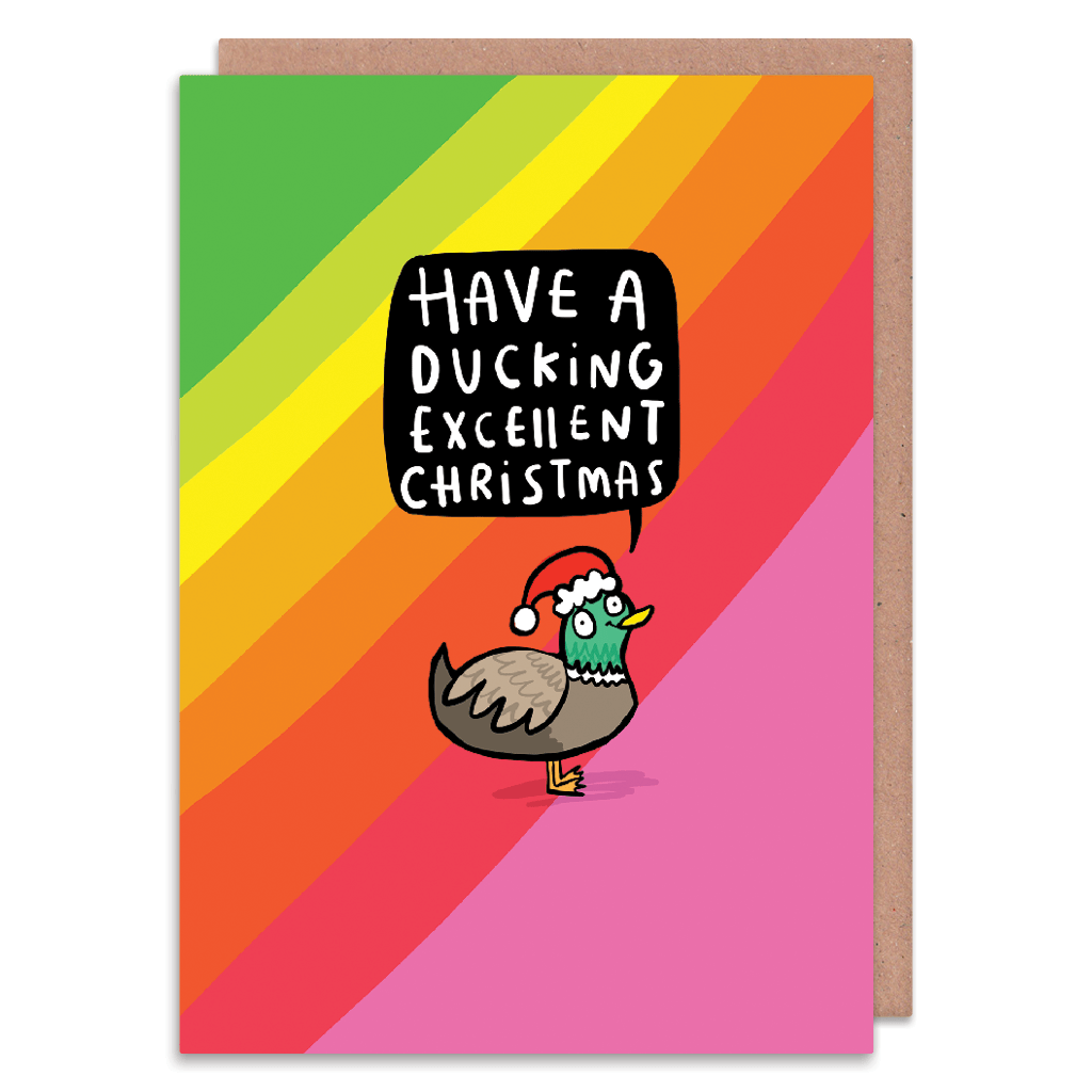 Ducking Excellent Christmas Card by Katie Abey - Whale and Bird