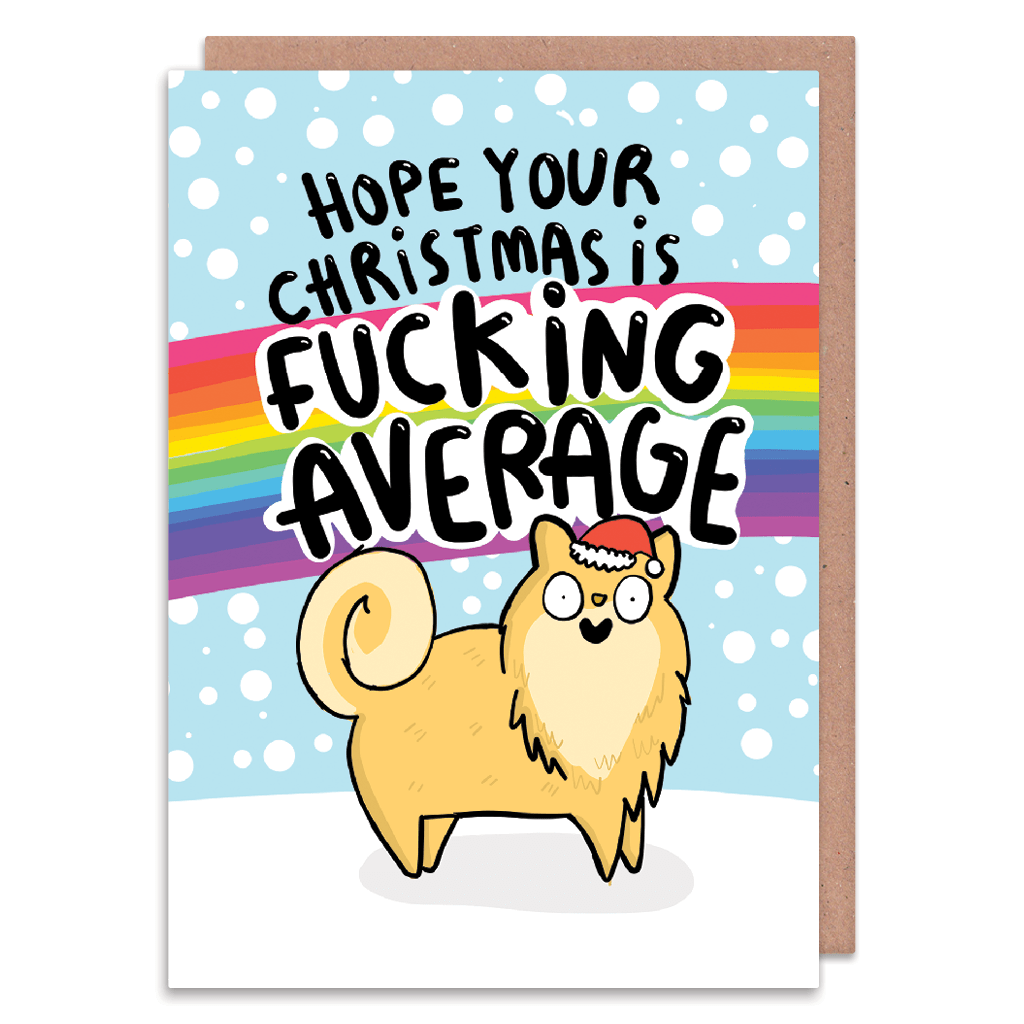 Fucking Average Christmas Card by Katie Abey - Whale and Bird