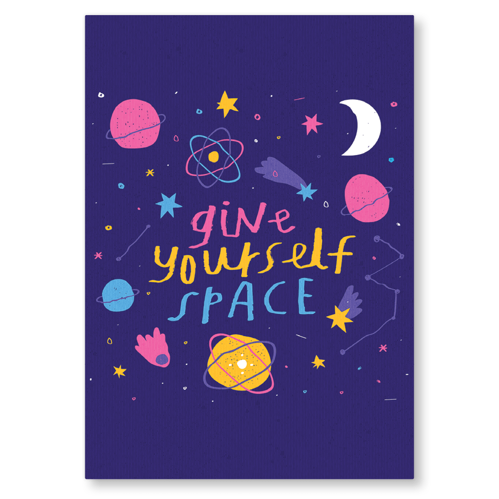 Give Yourself Space Postcard by Nikki Miles - Whale and Bird