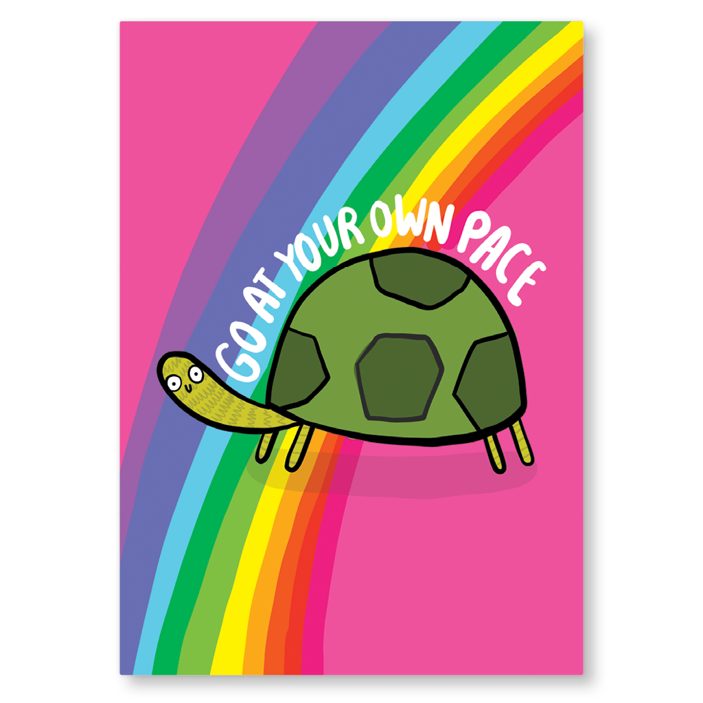 Go At Your Own Pace Postcard by Katie Abey - Whale and Bird