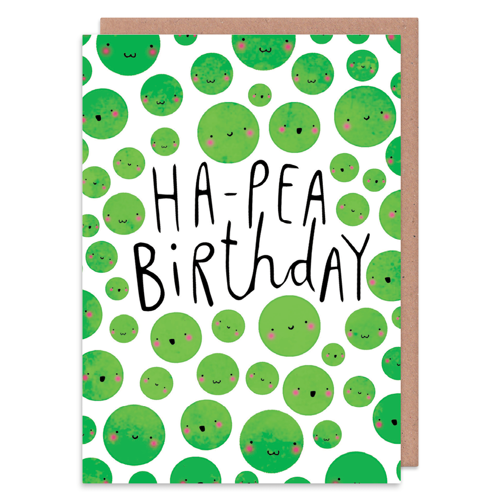 Ha Pea Birthday Card by Katie Abey - Whale and Bird