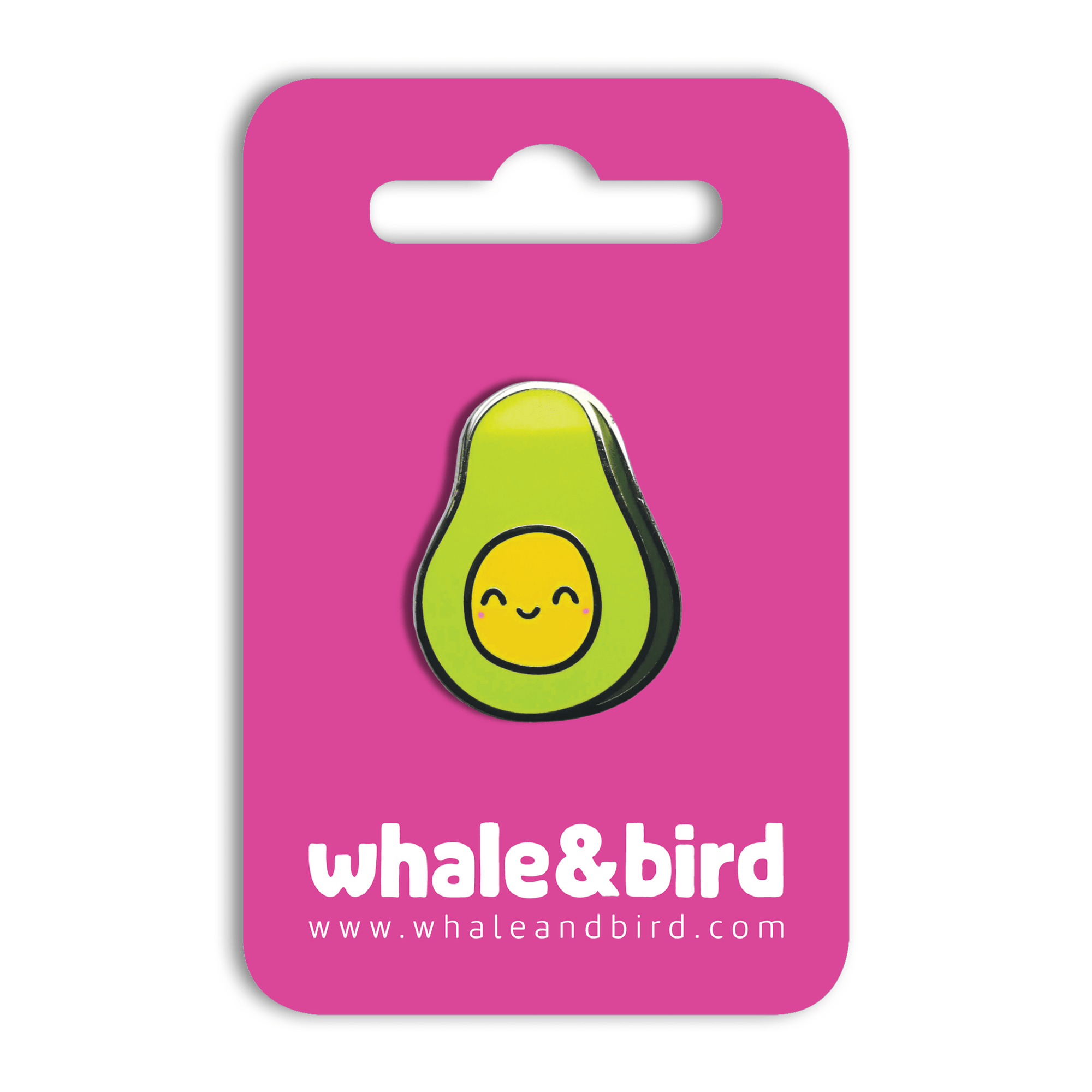 Happy Avocado Hard Enamel Pin by Anna Alekseeva - Whale and Bird