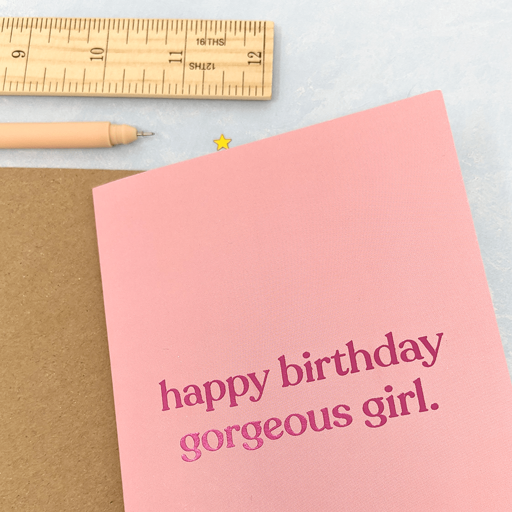 Happy Birthday Gorgeous Girl Birthday Card by Amy Wicks - Whale and Bird