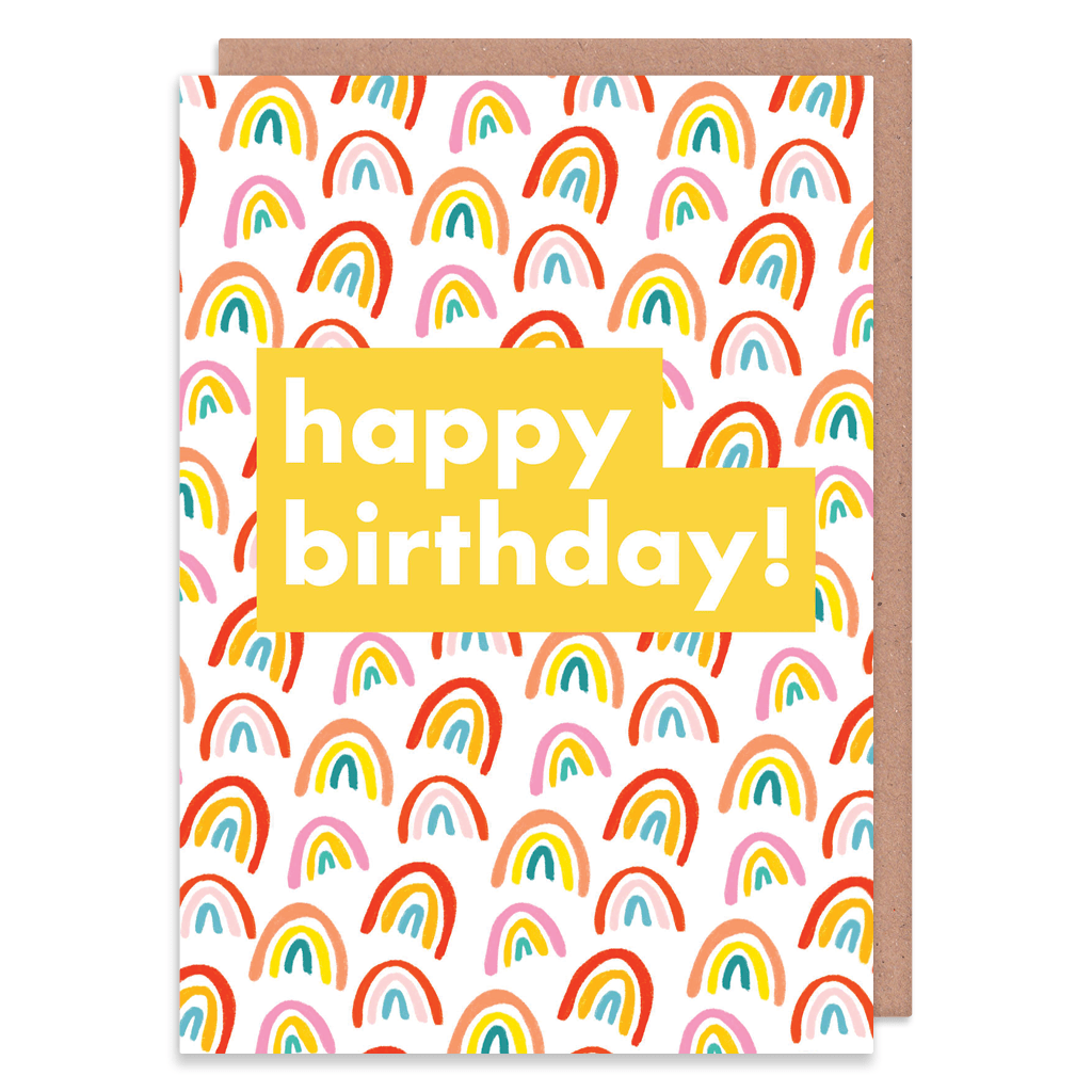 Happy Birthday Rainbows Birthday Card by Ooh I Like That - Whale and Bird
