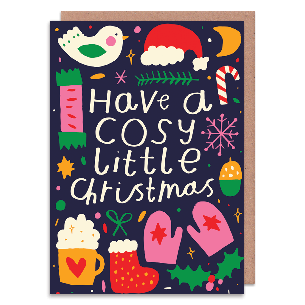Have A Cosy Little Christmas - Christmas Card by Nikki Miles - Whale and Bird