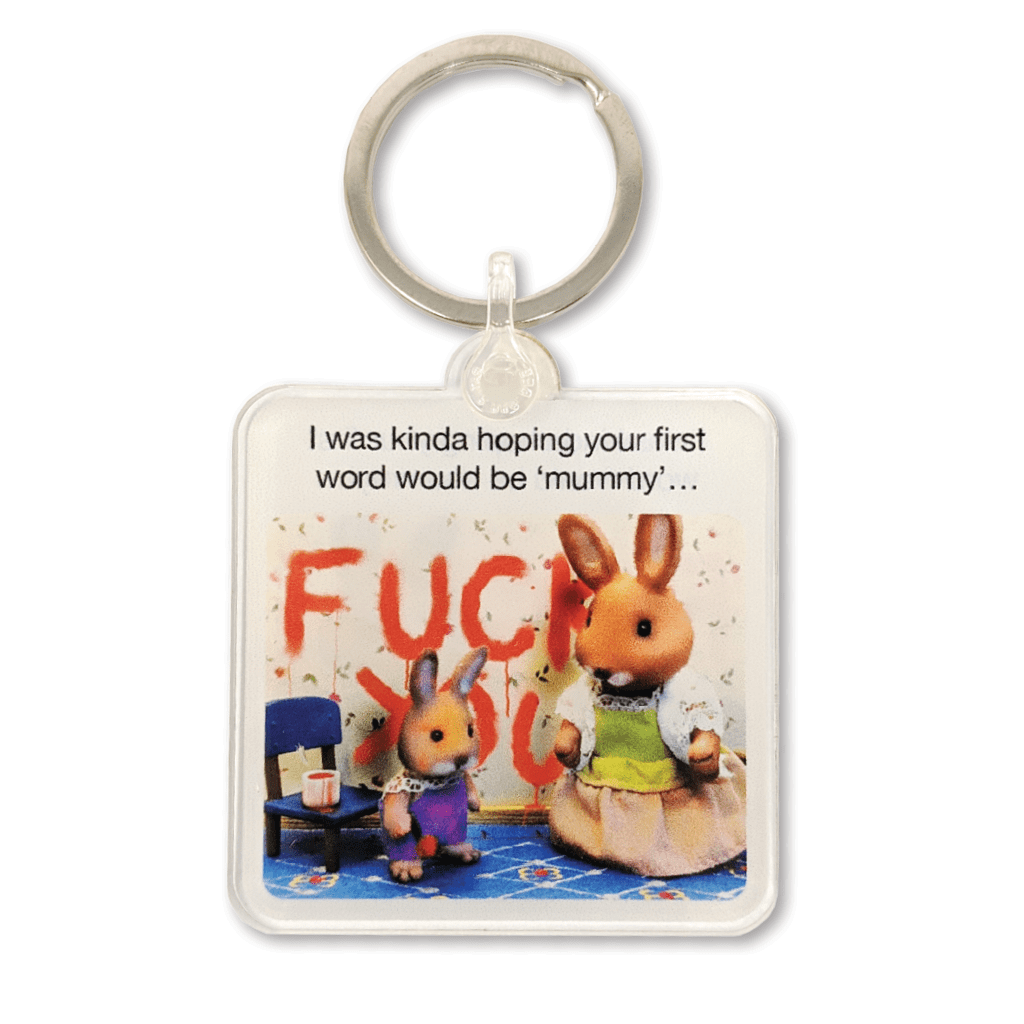 Hoping Your First Word Would Be Mummy Keyring by forest fr1ends - Whale and Bird, mummy gift, mothers day gift, sweary gifts