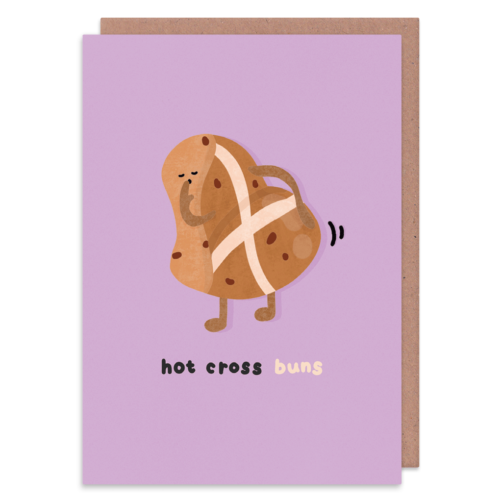 Hot Cross Buns Easter Card by Don&#39;t Quote Me On It - Whale and Bird