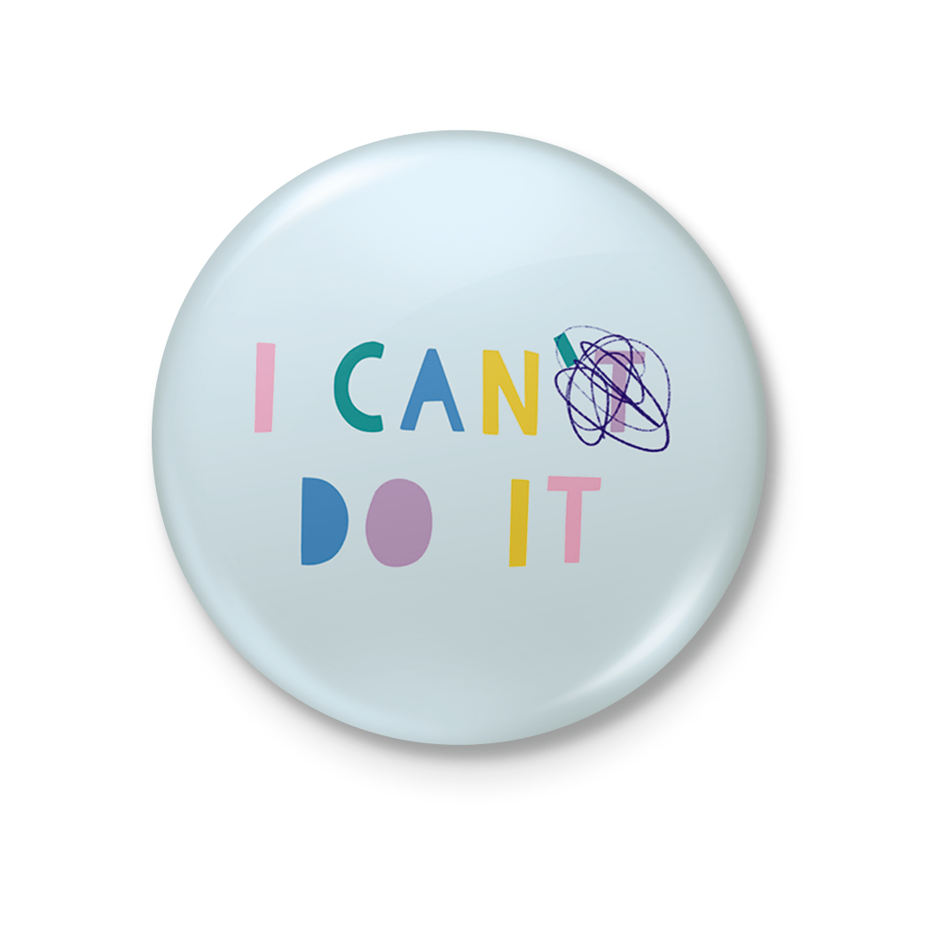 I Can Do It Badge by Zoe Spry - Whale and Bird