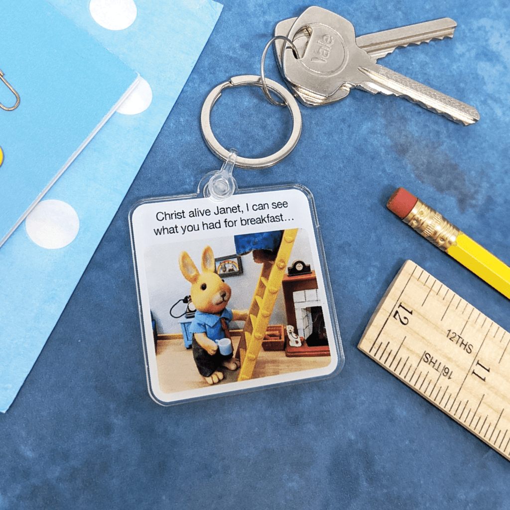 I Can See What You Had For Breakfast Keyring by forest fr1ends - Whale and Bird, funny gift accessories, funny keyring