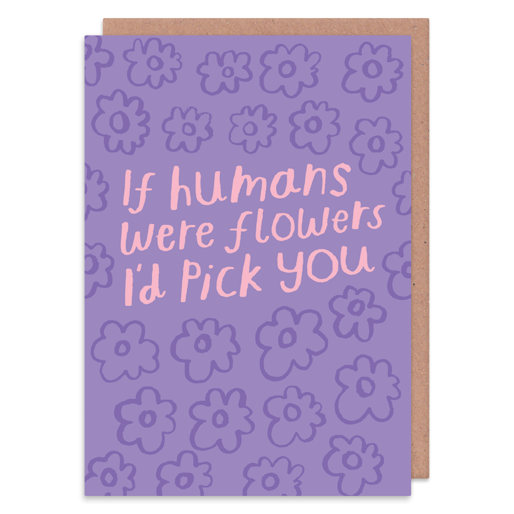 If Humans Were Flowers I'd Pick You Greeting Card by Nikki Miles - Whale and Bird