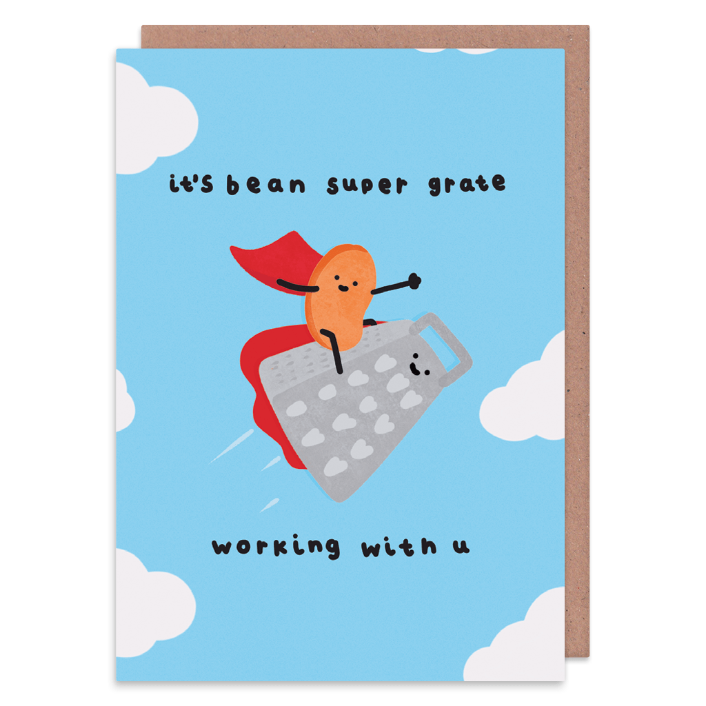 It's Bean Super Grate Working With U New Job Card by Don't Quote Me On It - Whale and Bird