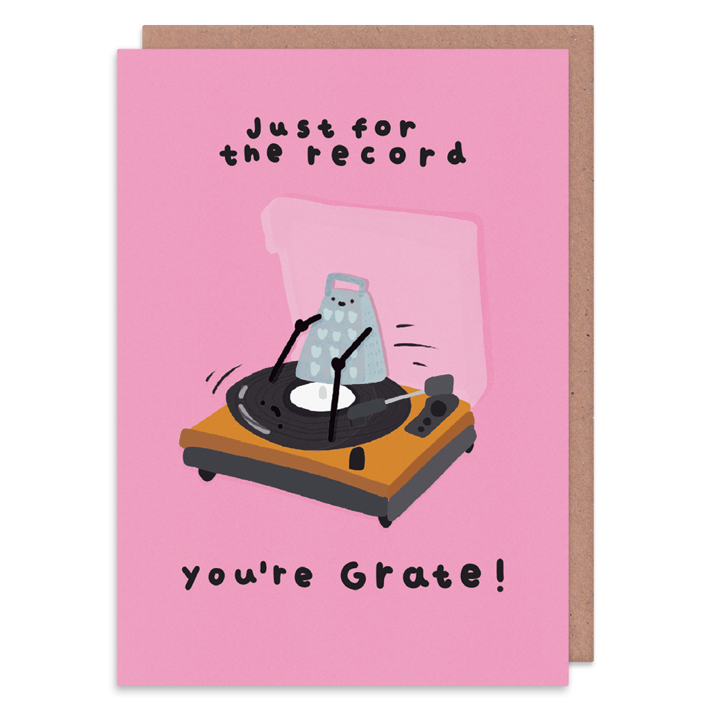 Just For The Record You&#39;re Grate Greeting Card by Don&#39;t Quote Me On It - Whale and Bird