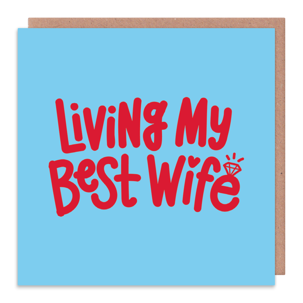 Living My Best Wife Greeting Card by Squaire - Whale and Bird