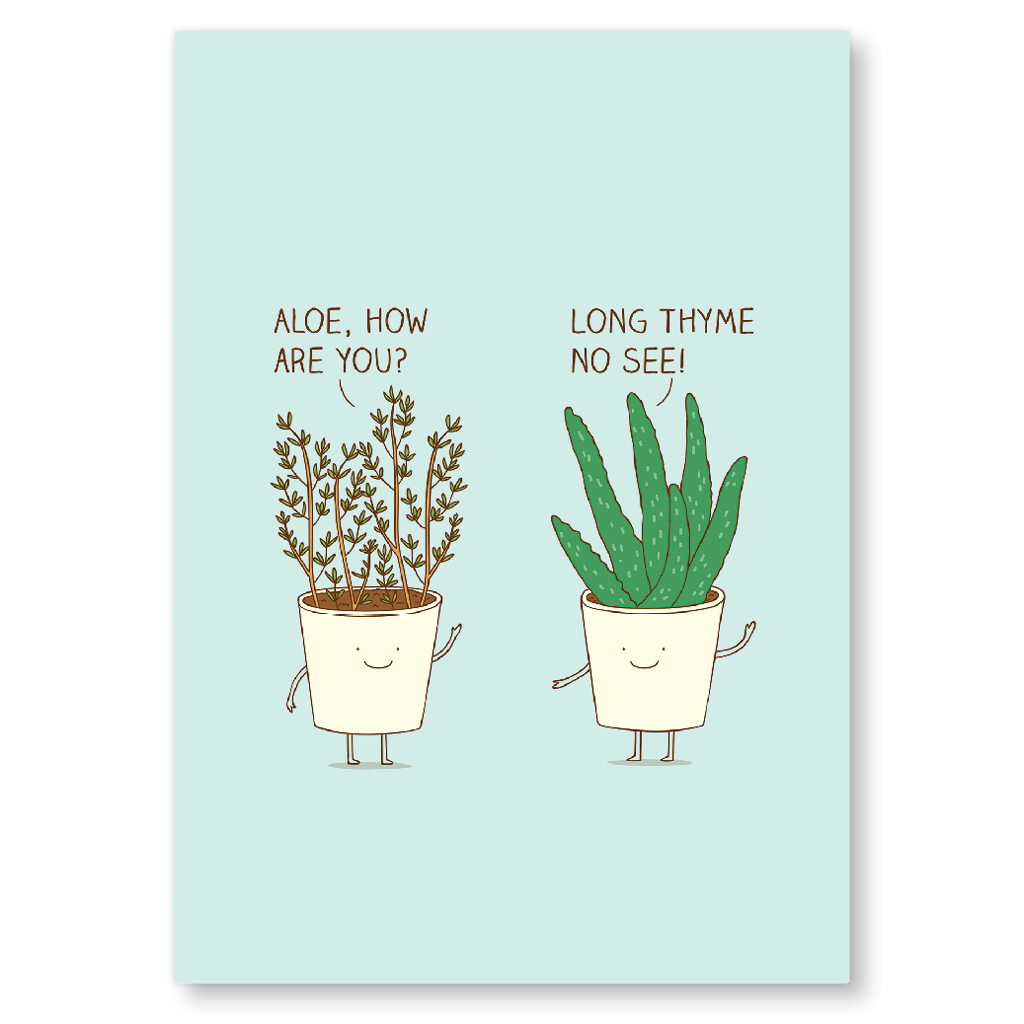 Long Thyme No See Postcard by Milkyprint - Whale and Bird