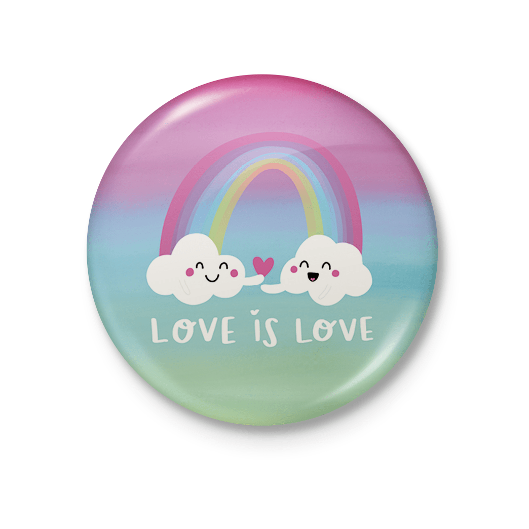 Love Is Love Badge by Nutmeg And Arlo - Whale and Bird