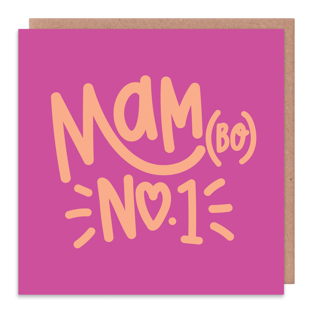 Mam(bo) Number 1 Greeting Card by Squaire - Whale and Bird